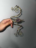 Gold Amethyst arm cuff